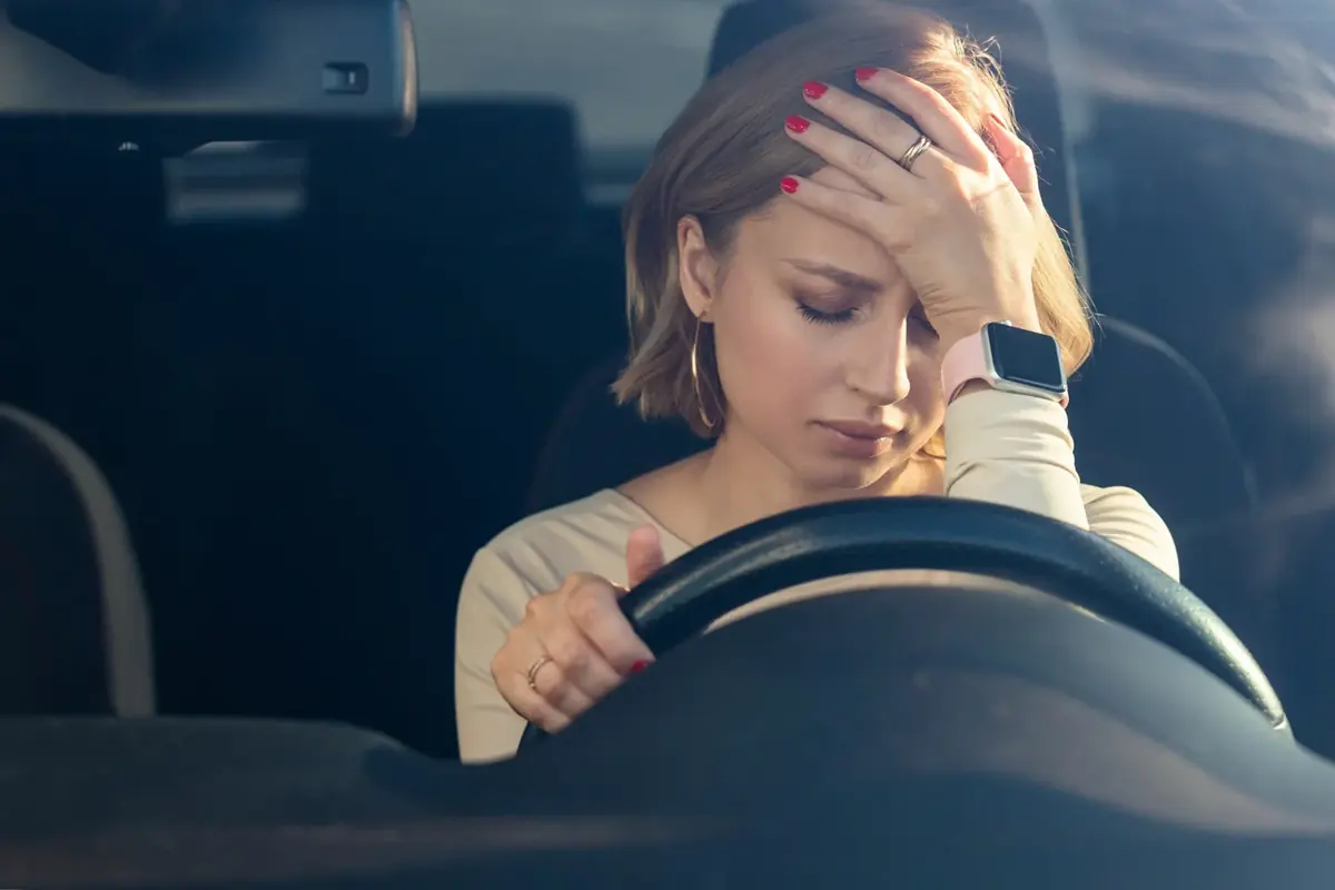 upset in car