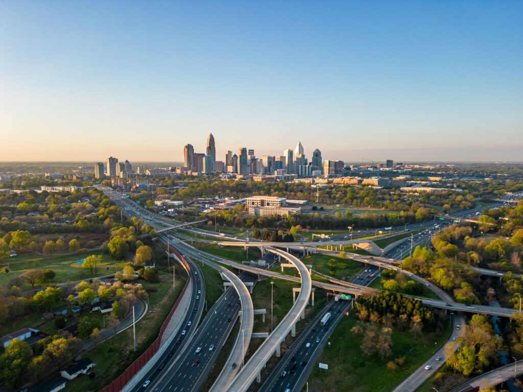 charlotte nc aerial view
