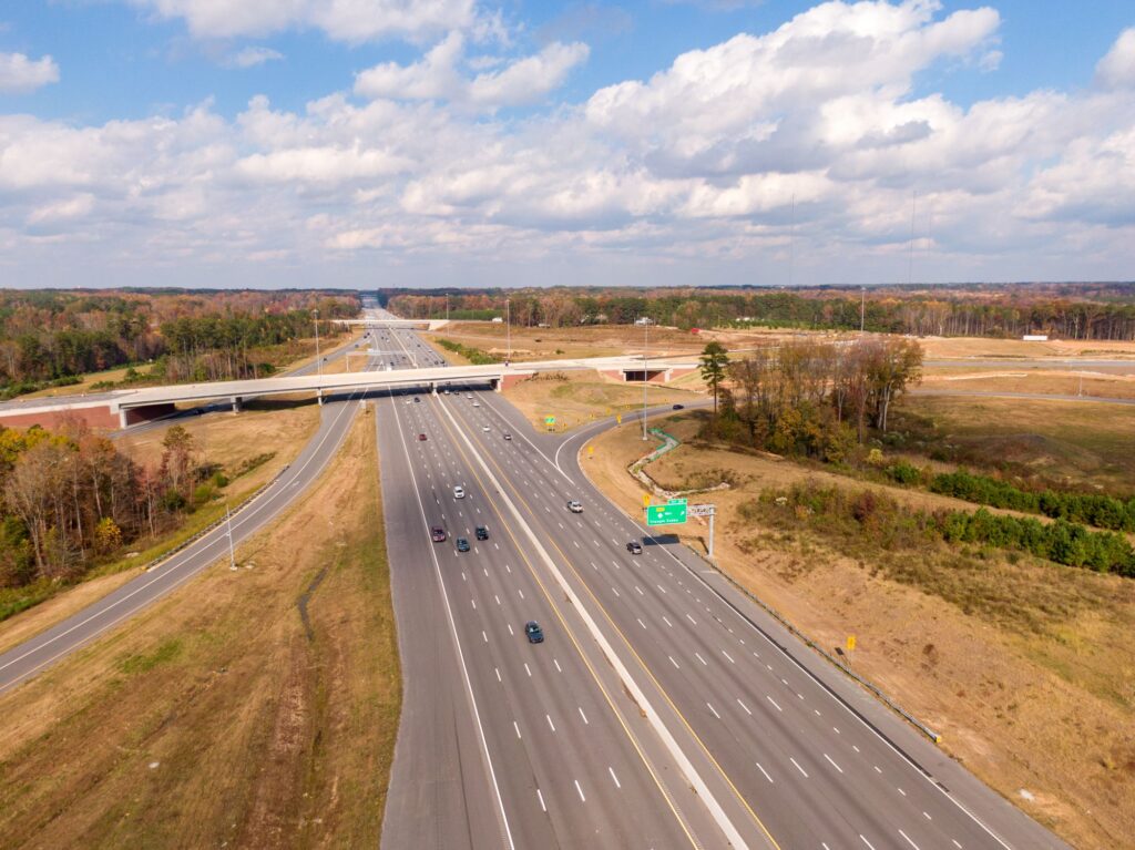 aerial view interstate