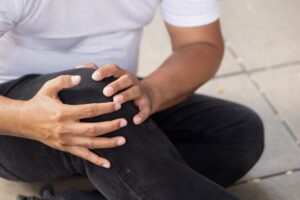 injured on floor holding knee