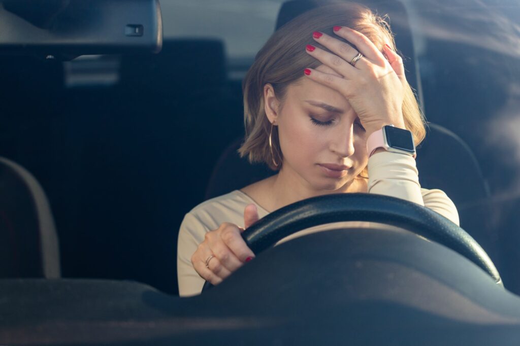 upset in car